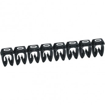 Маркер LEGRAND CAB 3 для кабеля 4-6 мм² цифра 0 чёрный