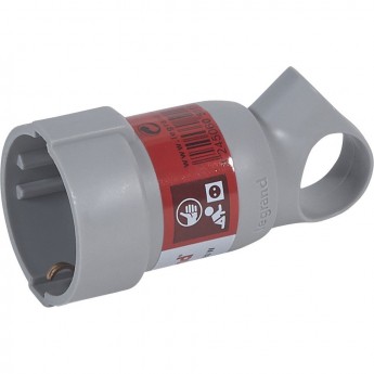 Розетка LEGRAND 2К+3 серия Элиум 16 А с кольцом пластик винтовой зажим серый