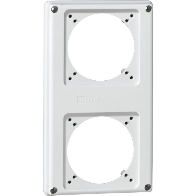 Лицевая панель LEGRAND P17 Tempra Pro 220x125 2 розетки 16 A белый 057713