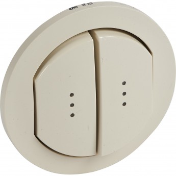 Лицевая панель LEGRAND Celiane для переключателей Кат. № 2x0 670 01/31 IP 44 слоновая кость