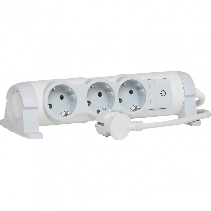 Многорозеточный блок LEGRAND 'Комфорт' 3 x 2К+З с кабелем длиной 3 м белый 694622 Многорозеточный блок LEGRAND 'Комфорт' 3 x 2К+З с кабелем длиной 3 м белый 694622