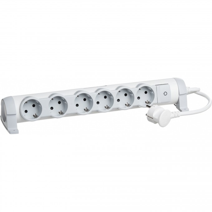 Многорозеточный блок LEGRAND 'Комфорт' 6 x 2К+З с кабелем длиной 3 м белый 694637 Многорозеточный блок LEGRAND 'Комфорт' 6 x 2К+З с кабелем длиной 3 м белый 694637