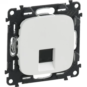 Розетка LEGRAND Valena ALLURE информационная одиночная RJ45 кат.5е UTP с лицевой панелью белый