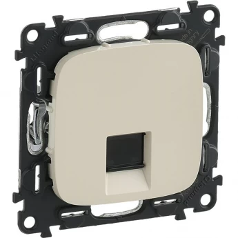 Розетка LEGRAND Valena ALLURE информационная одиночная RJ45 кат.5е UTP с лицевой панелью слоновая кость