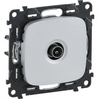 Розетка LEGRAND Valena ALLURE ТВ c топологией "звезда" 0-2400 МГц с лицевой панелью алюминий