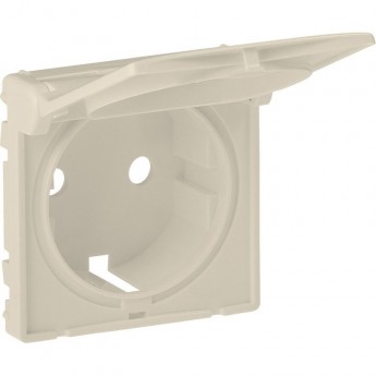 Лицевая панель LEGRAND Valena LIFE для розетки 2К+З c крышкой слоновая кость
