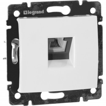 Телефонная розетка LEGRAND Valena RJ11 4 контакта 1 выход белый