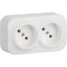 Розеточный блок LEGRAND 2 x 2К без шторок 16 A 250 В Quteo IP 20 белый 782212