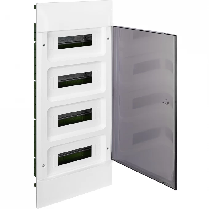 Пластиковый щиток LEGRAND PRACTIBOX S встраиваемый в полые стены 4X12 дымчатая дверь 135574 Пластиковый щиток LEGRAND PRACTIBOX S встраиваемый в полые стены 4X12 дымчатая дверь 135574