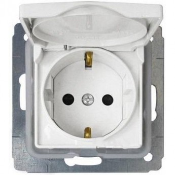 Розетка LEGRAND Cariva 2К+3 с защитными шторками IP 44 16 А 250 В белый