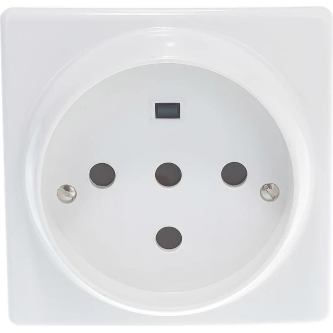 Розетка силовая LEGRAND 3К+Н+З 32А с защитными шторками, 100x100мм на винтах, белый 55817