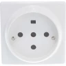 Розетка силовая LEGRAND 3К+Н+З 32А с защитными шторками, 100x100мм на винтах, белый 55817