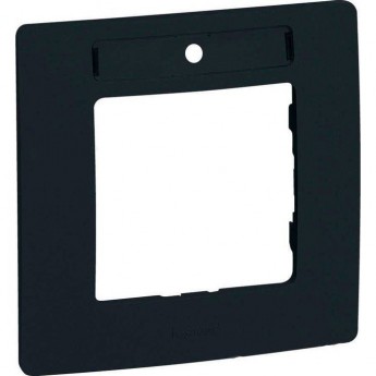 Рамка LEGRAND с держателем для маркировки 1 пост Etika антрацит Рамка LEGRAND с держателем для маркировки 1 пост Etika антрацит